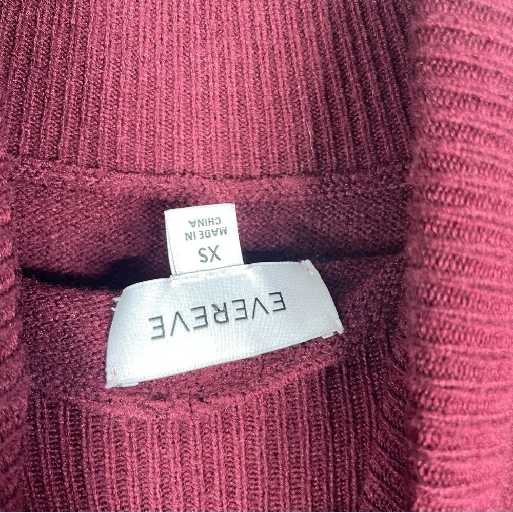 Evereve Carlie Turtleneck Pullover Knit Sweat In Bordeaux Red Size xS